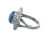 Southwestern Manmade Denim Lapis Sterling Silver Ring Size 7-1/4 JX130358